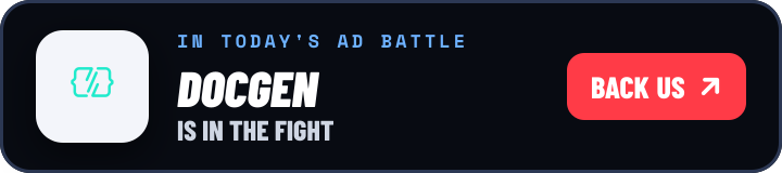 DocGen on FightMyAds: back us in today's ad battle
